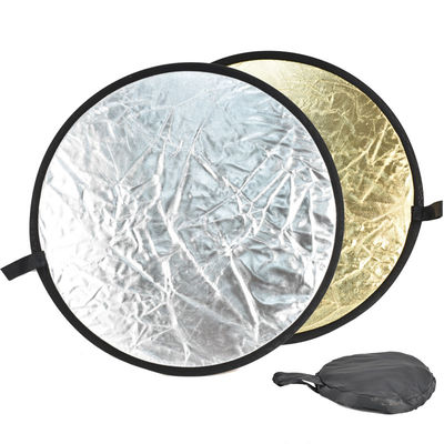 reflector de plata del estudio de la foto del plegamiento del oro de los 60cm para el tiroteo interior al aire libre