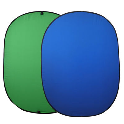 contexto de la pantalla del plegamiento de los 5*6.5ft Chromakey, 2 en 1 contexto verde azul reversible de la silla de la pantalla