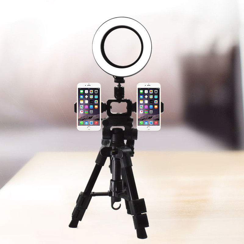 Solo trípode de cámara de la mesa de Live Ra 90 los 4.2ft con Selfie Ring Light Q111