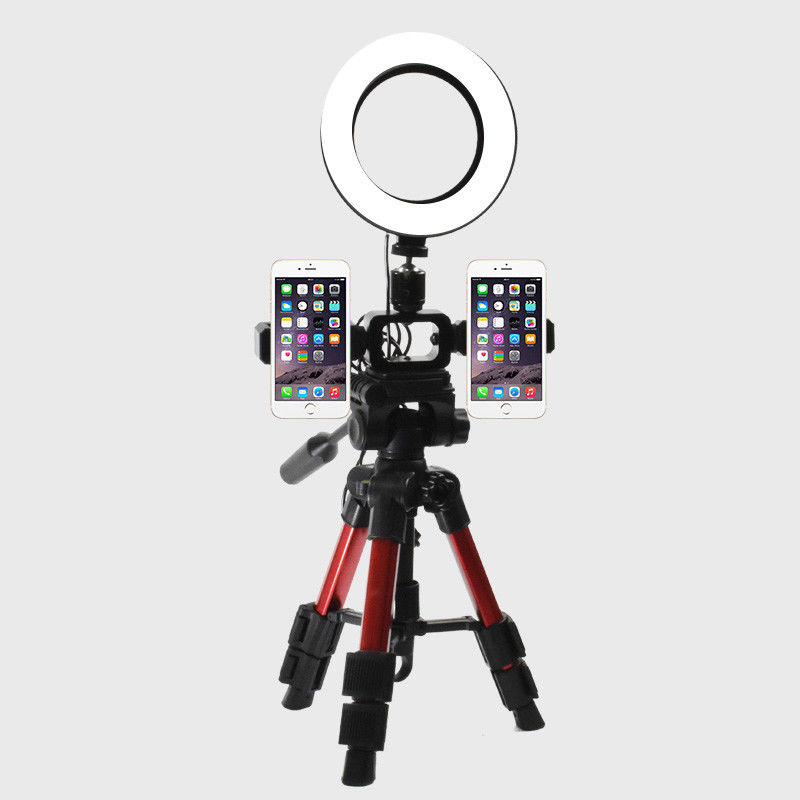 Soporte de aluminio del trípode de la cámara de vídeo de la FCC mini DSLR para Vlogging